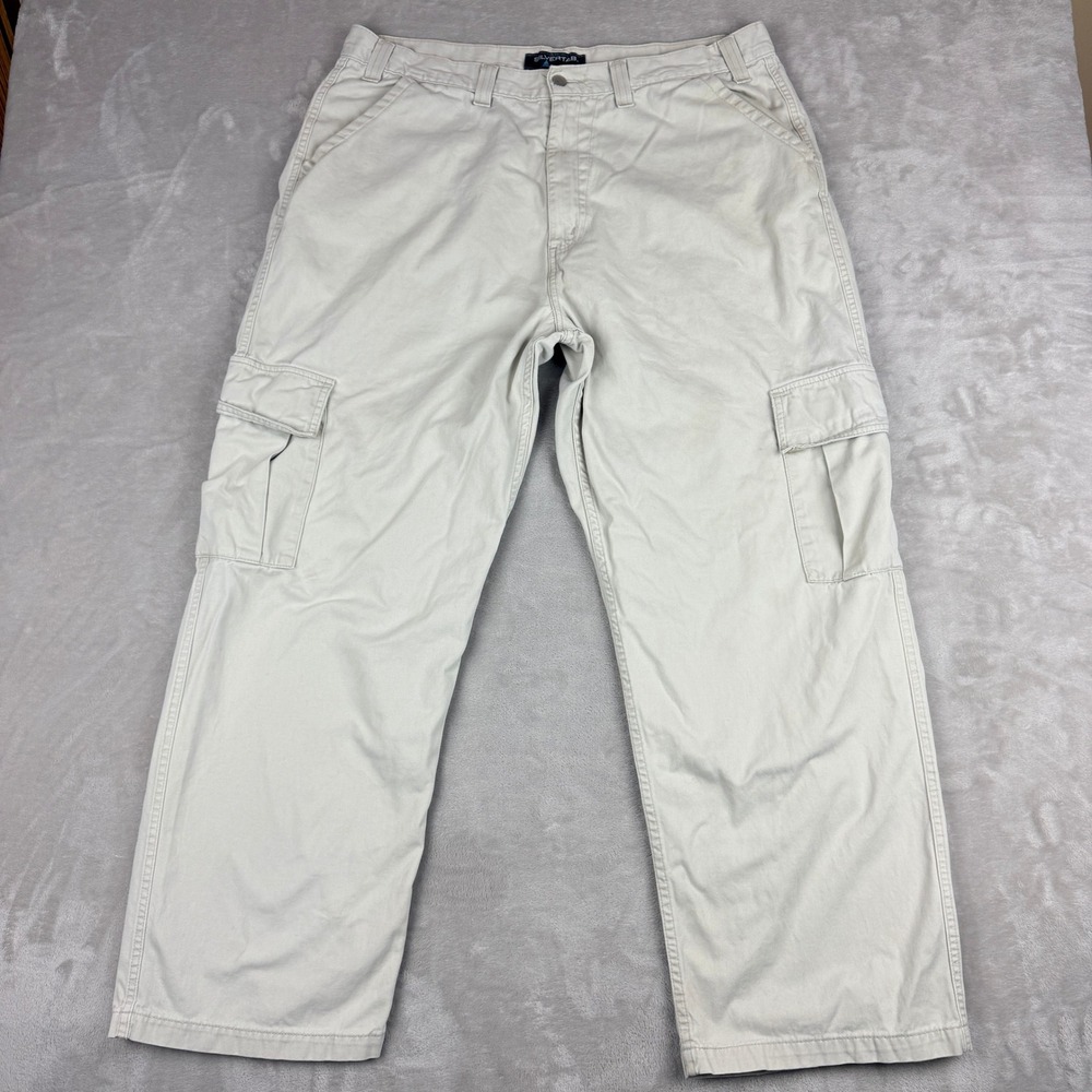 VTG Levi's SilverTab Cargo Pants Mens 40x32 Beige Baggy Loose Y2K Fit 39.5x30.25
